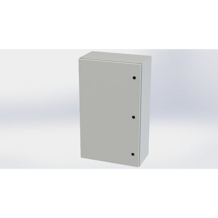 Saginaw Control & Engineering 1/4 Turn Latch Electrical Enclosures, 40 in H, 12 in D, 24 in W, NEMA 3R, 4, 12, 13, Carbon Steel SCE-40EL2412LPLG